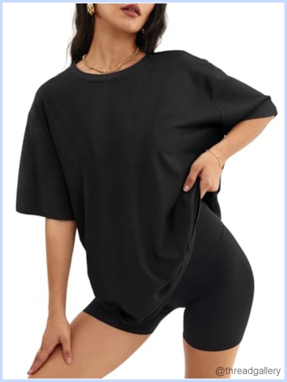 Oversized Short Sleeve Workout T Shirt Loose Fit Crew Neck Active Tee